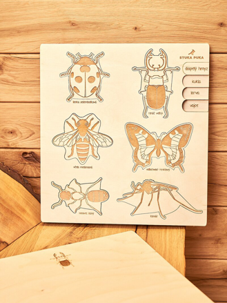 Životný cyklus hmyzu -30% - drevené vzdelávacie puzzle