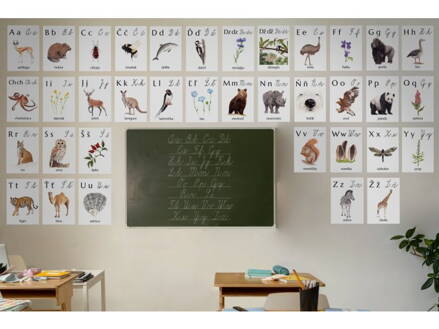 Sojkovie - abecedné plagáty na stenu A4 v slovenskom jazyku