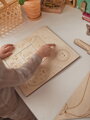 Geometrické tvary - drevené edukačné puzzle