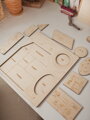 Geometrické tvary - drevené edukačné puzzle
