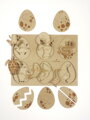 Čo sa skrýva vo vajíčku  - drevené edukačné puzzle