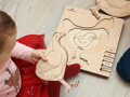 Cyklus kury domácej  - drevené edukačné puzzle