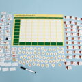 Motivačná magnetická fólia zelenej farby so 154 magnetkami o rozmere 475mm x 315mm