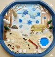 Zimný les - Podložka do Tuff Tray MINI