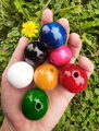 Guličky mix farieb, drevené korálky o priemere 30mm