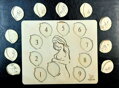 Mamička a dieťatko - drevené edukačné puzzle