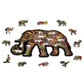 Drevené puzzle v tvare zvieratiek 150 Čarovný slon