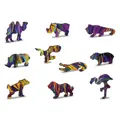 Drevené puzzle -50% v tvare zvieratiek 140 Dúhová mačka