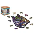 Drevené puzzle -50% v tvare zvieratiek 140 Dúhová mačka
