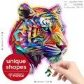 Drevené puzzle v tvare zvieratiek 150 Tiger