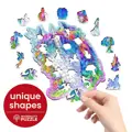 Drevené puzzle -50% v tvare zvieratiek 150 Štýlový jednorožec