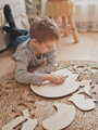 Anatómia hlavy  - drevené edukačné puzzle