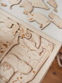 Abeceda v zoo - drevené edukačné puzzle