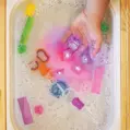Senzorické kocky svietiace GLO PALS - Abby Cadabby Sezamová ulica