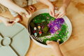 jellystone, senzorický podnos Play Tray 2 v 1, modrá nádoba