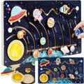 Drevené puzzle - slnečná sústava