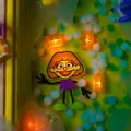 Senzorické svietiace kocky s figúrkou - oranžové JÚLIA GLO PALS Sezamová ulica