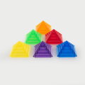 Priesvitné pyramídy na skladanie 