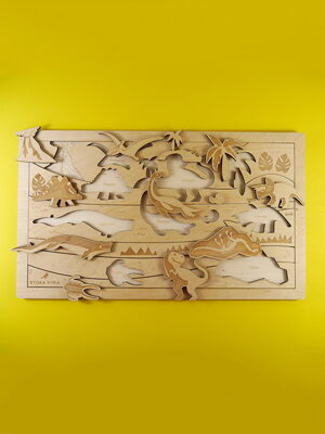 Dinosaurus - drevené edukačné puzzle