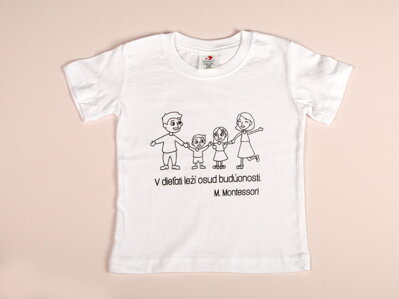 Bavlnené tričko s citátom M.Montessori