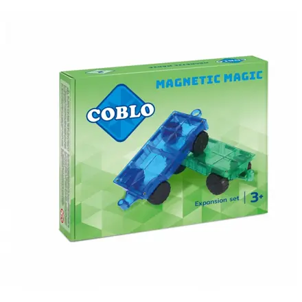 COBLO - Magnetická stavebnica podvozok pre autá - 2ks