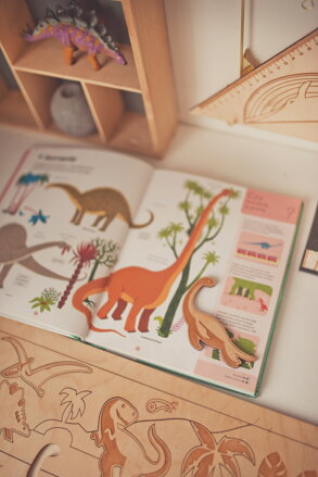 Dinosaurus drevené puzzle