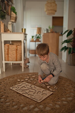 Baktérie a vírusy - drevené vzdelávacie puzzle