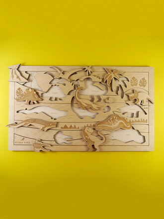 Dinosaurus drevené puzzle