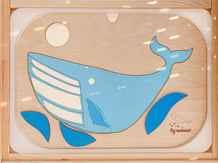 Drevená podložka - veľryba 