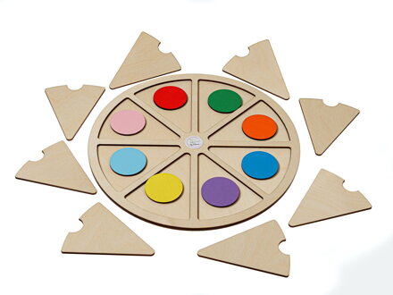Skladací kruh s farebnými  žetónmi