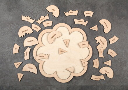 Emócie -50%  - drevené edukačné puzzle 