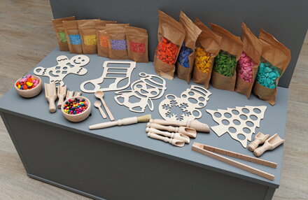 Vianočný stromček - sensory play