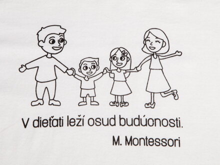 Bavlnené tričko s citátom M.Montessori