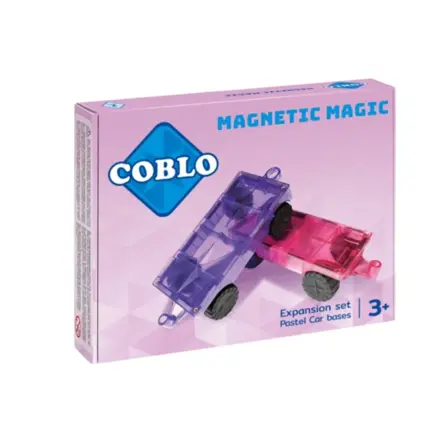 COBLO - magnetická stavebnica podvozok - 2ks pastel