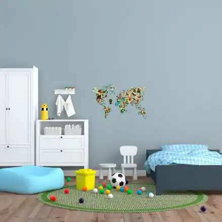Mapa sveta so zvieratami - M