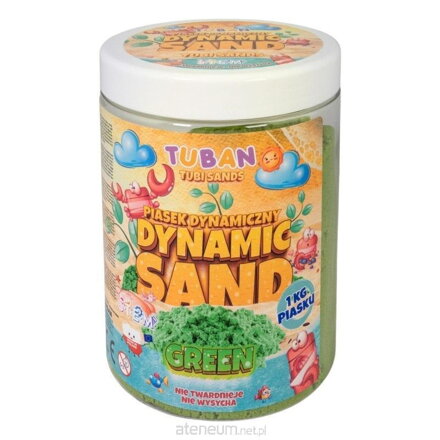 Kinetický piesok zelenej farby 1kg  TUBAN