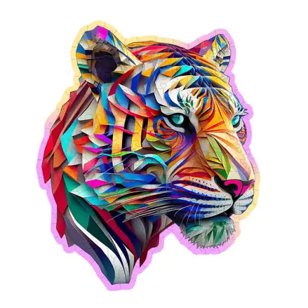 Drevené puzzle v tvare zvieratiek 150 Tiger