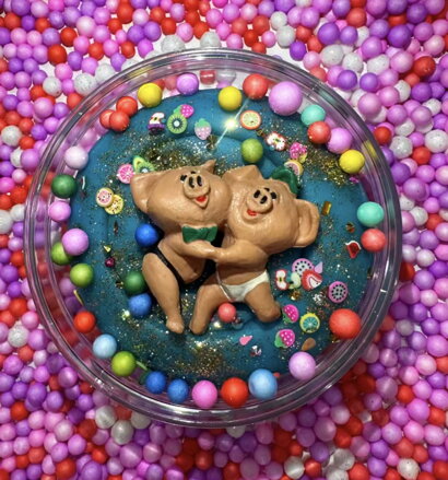 Rajolina- bezpečná plastelína Valentínske prasiatka