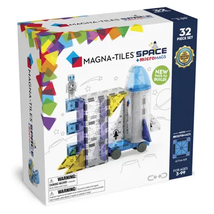 Magnetická stavebnica - Space 32 dielov