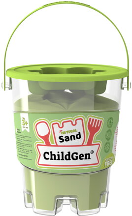 Kinetický piesok s formičkou - zelený 500 g