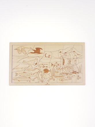 Pod vodou - drevené edukačné puzzle