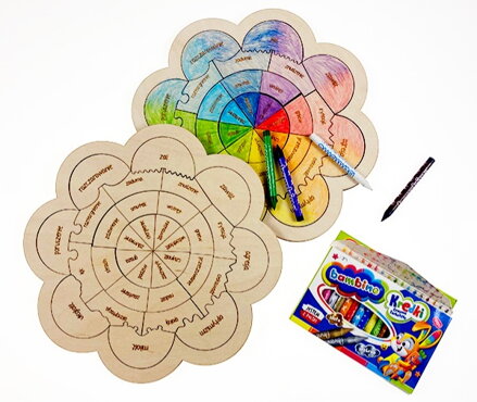 Emócie -50%  - drevené edukačné puzzle 