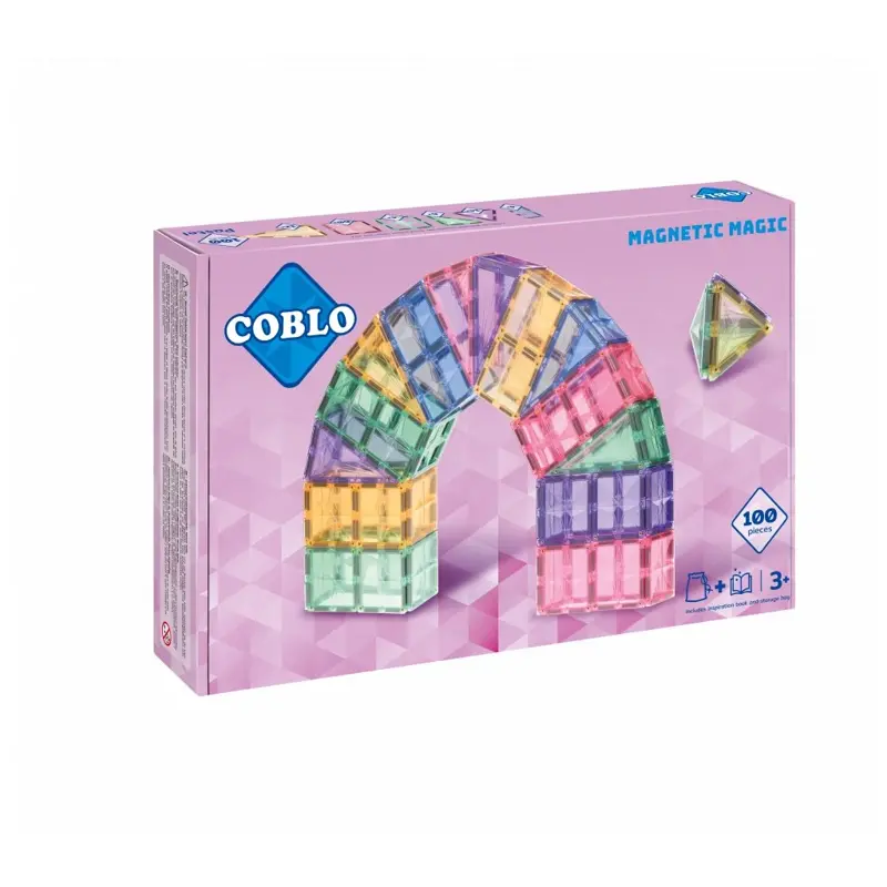 COBLO - Magnetická stavebnica 100 dielov - Pastel COBLO - Magnetická stavebnica 100 dielov - Pastel