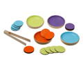 4 farebné  bukové tanierové nádoby - doplnkové farby