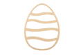 Drevené vlnkovito vyrezané  vajce 