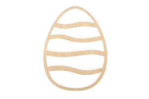 Drevené vlnkovité vyrezané vajce 
