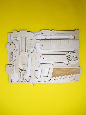 Drevené náradie -  drevené edukačné puzzle