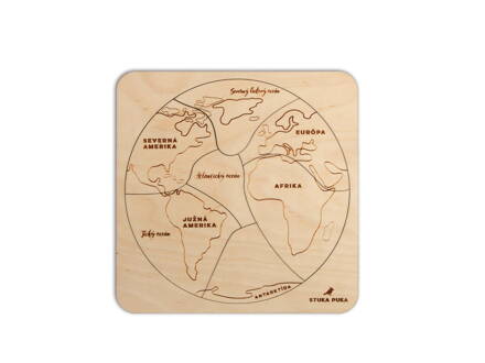 Zem je guľatá -40%- drevené vzdelávacie puzzle