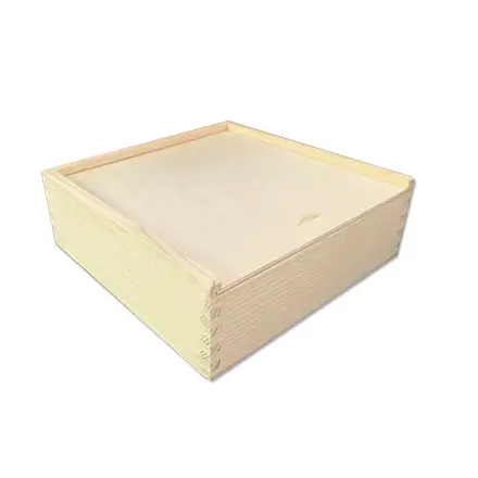 Drevená krabička 10,5x 10,5 cm
